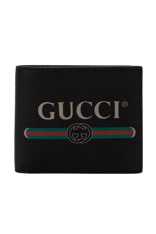 Porte-monnaie imprimé noir Gucci