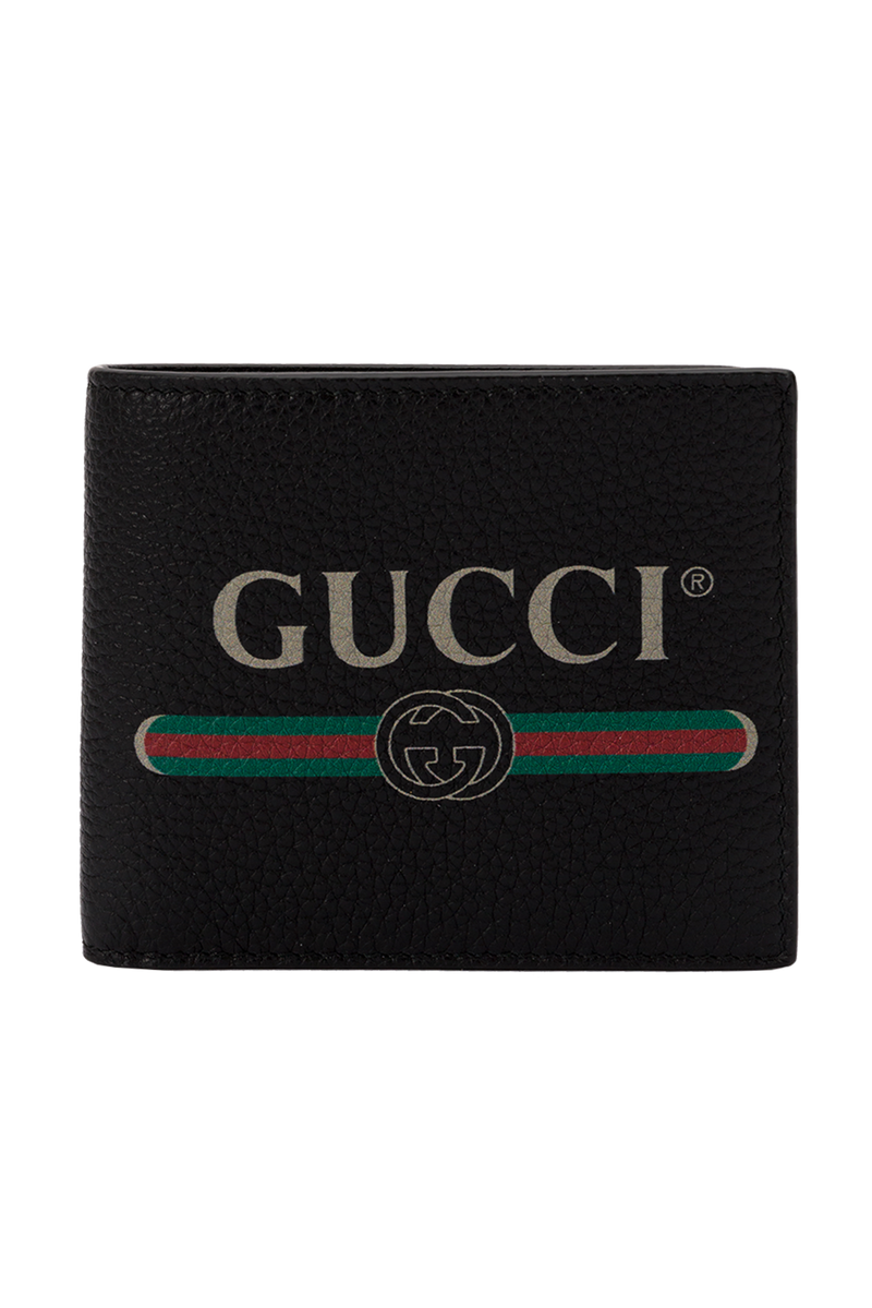 Porte-monnaie imprimé noir Gucci