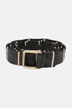 Ceinture en cuir noire M.A+