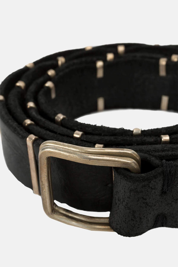 Ceinture en cuir noire M.A+