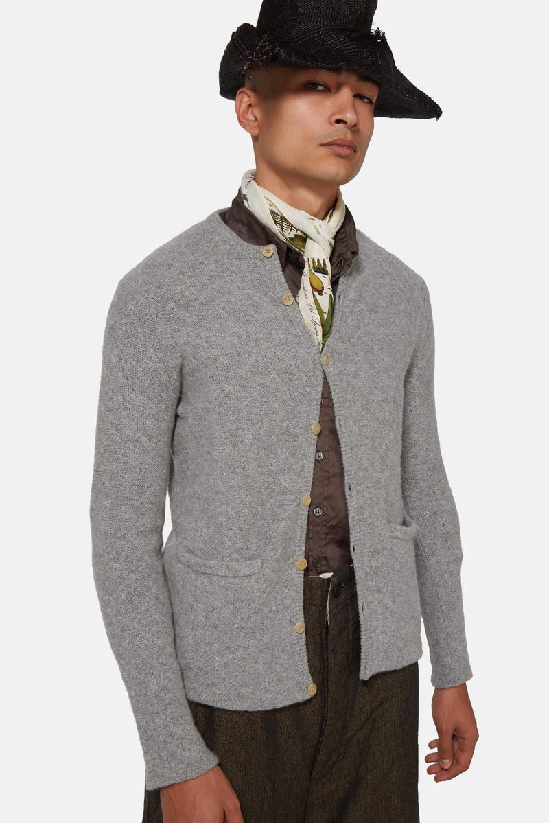 Cardigan en maille gris Paul Harnden