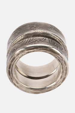 Bague double gravée en argent sterling Werkstatt:München