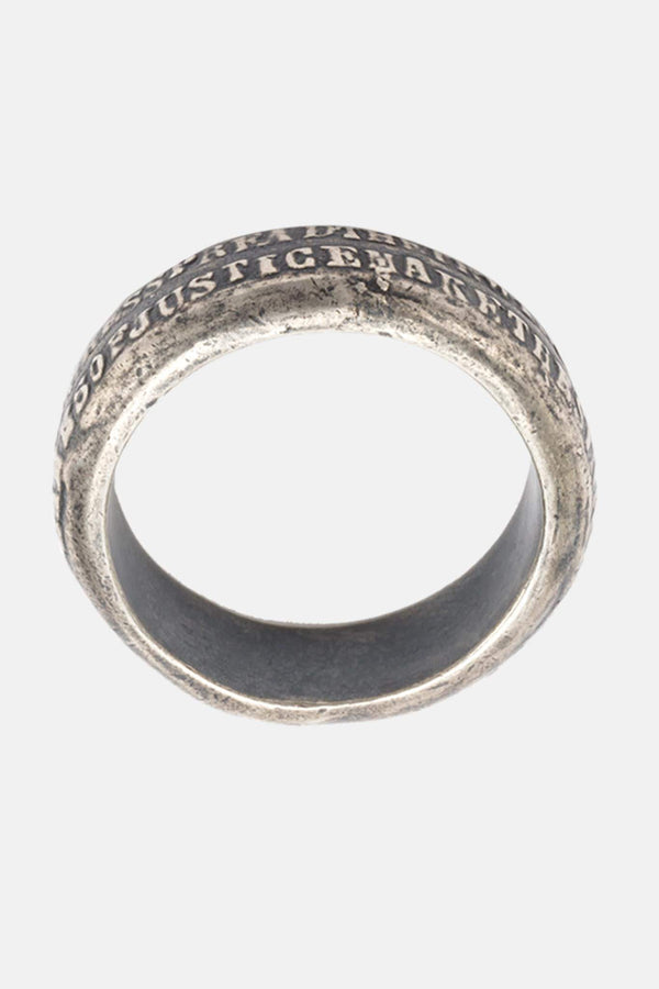 Bague effet usé en argent "Narrow Poem" Tobias Wistisen