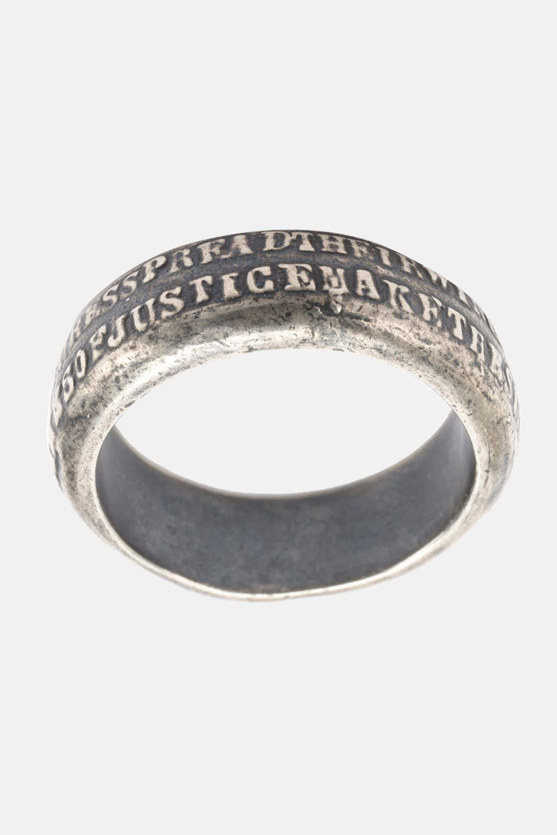 Bague effet usé en argent "Narrow Poem" Tobias Wistisen