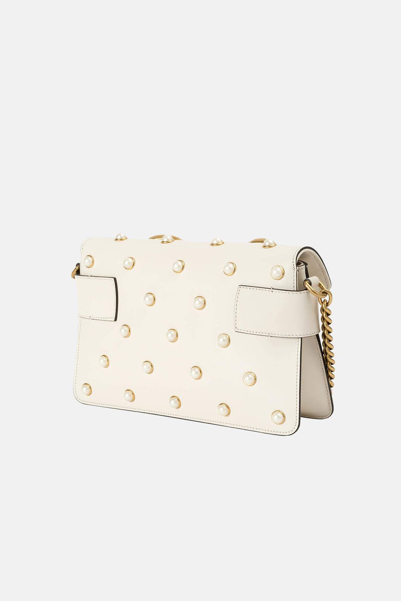 Sac porté épaule en cuir blanc Broadway Gucci