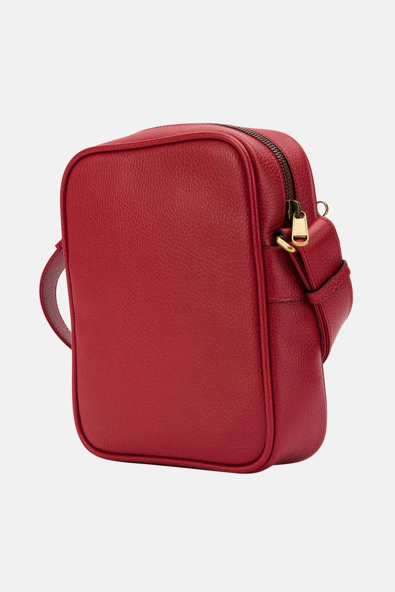 Sac imprimé en cuir rouge Gucci