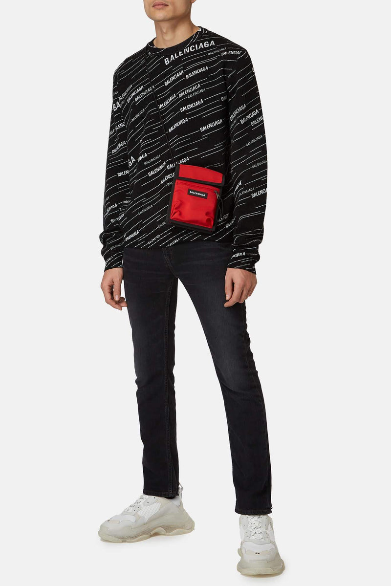 Jean en coton noir Balenciaga