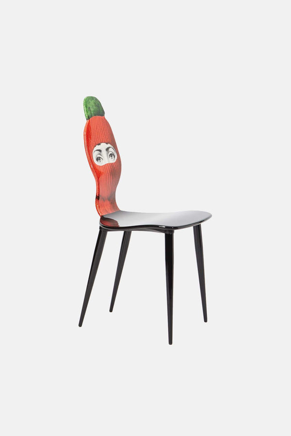 Chaise Lux Gstaad - rouge/vert Fornasetti