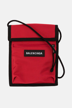 Sac à bandoulière brodé rouge Balenciaga