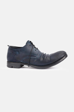 Derbies en cuir cordovan bleu encre Layer-0