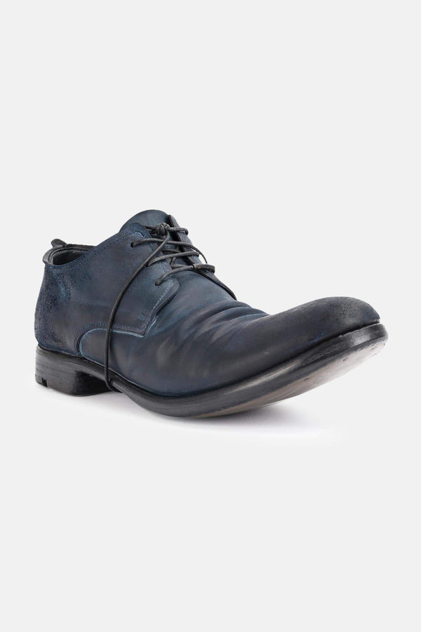 Derbies en cuir cordovan bleu encre Layer-0