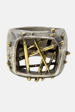 Bague en argent Chaotic Web Tobias Wistisen