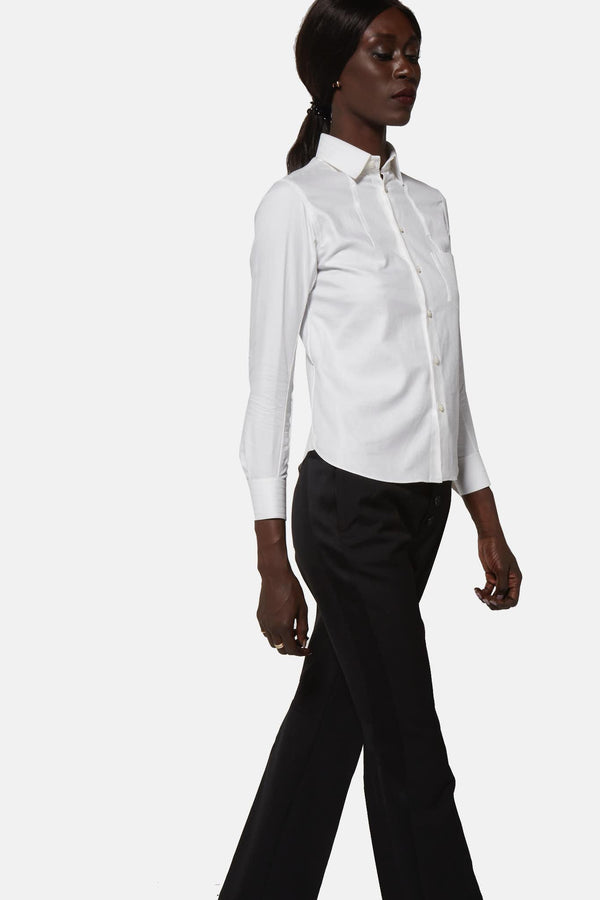 Chemise oxford en coton blanche Shiro Sakai