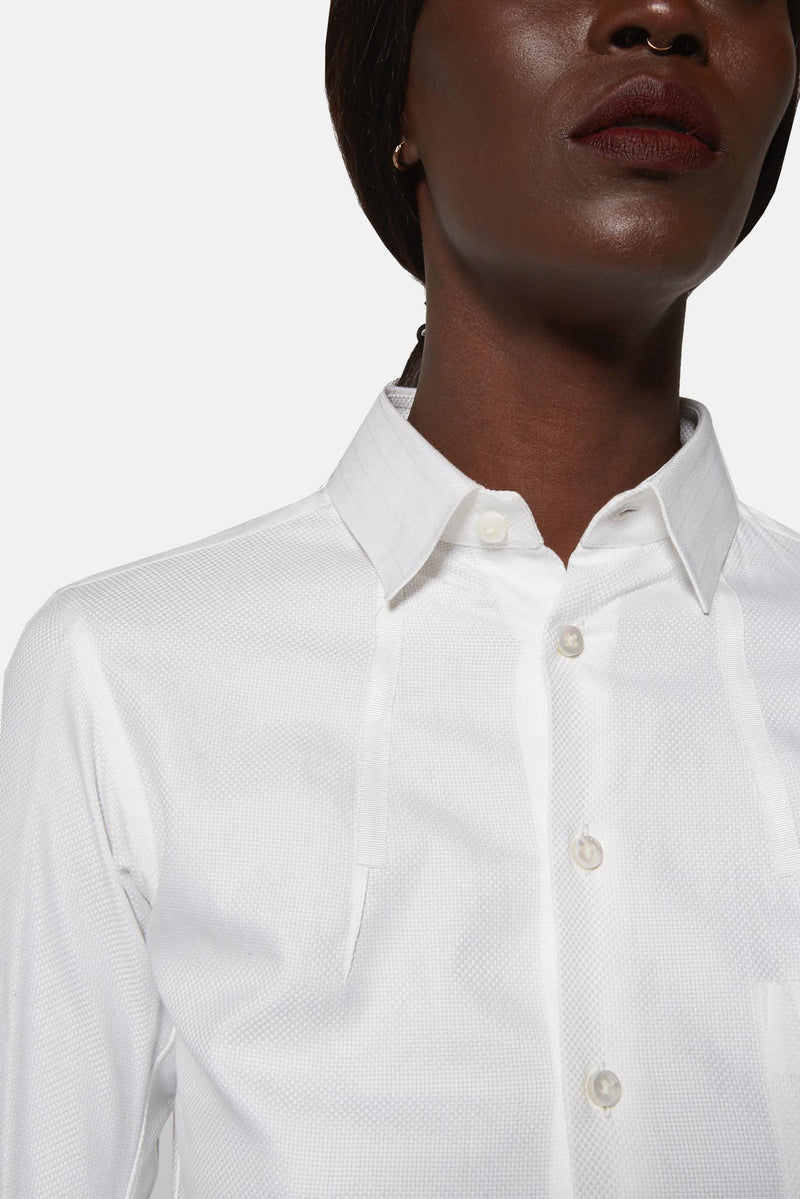 Chemise oxford en coton blanche Shiro Sakai