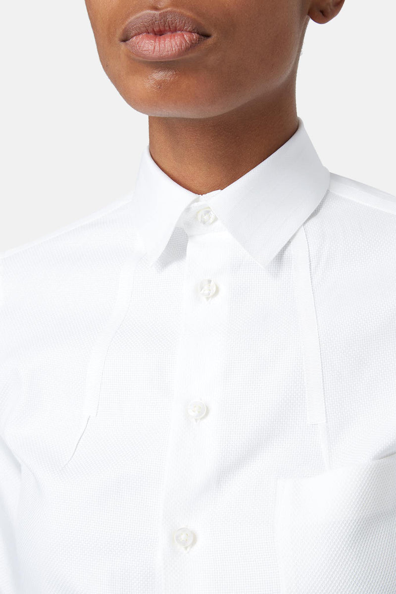 Chemise oxford en coton blanche Shiro Sakai