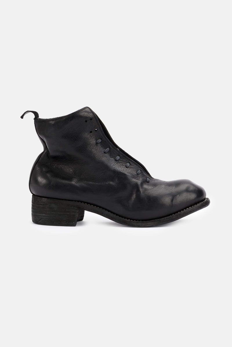 Bottines lacées en cuir noires Guidi