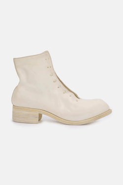 Bottines lacées en cuir blanches Guidi