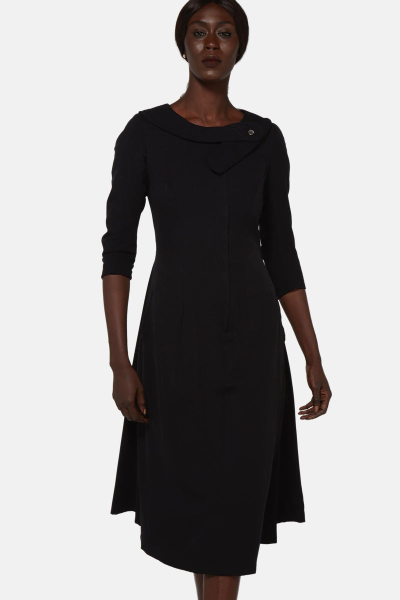 Robe en soie noire Paul Harnden