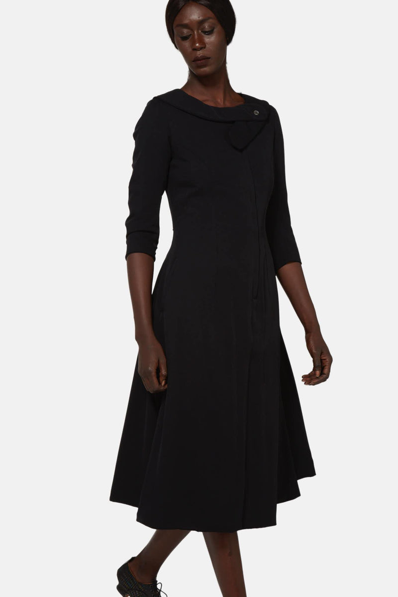 Robe en soie noire Paul Harnden