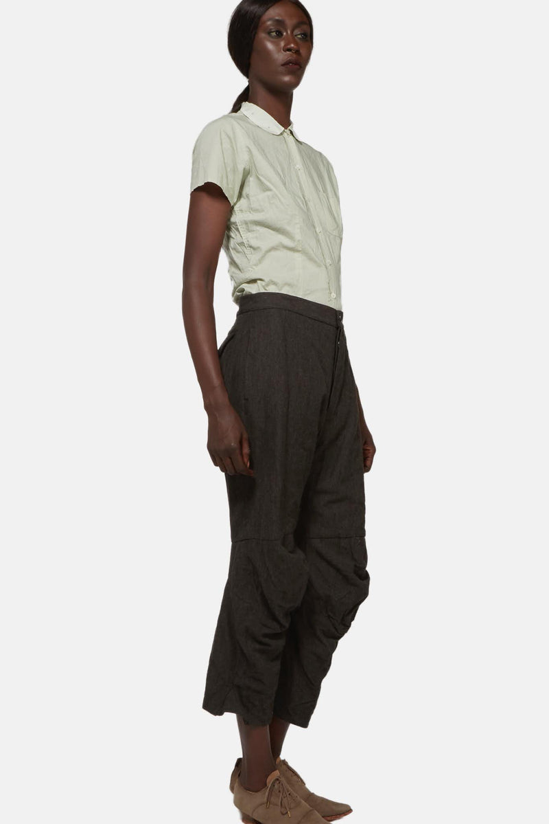 Pantalon en laine mélangée gris Paul Harnden