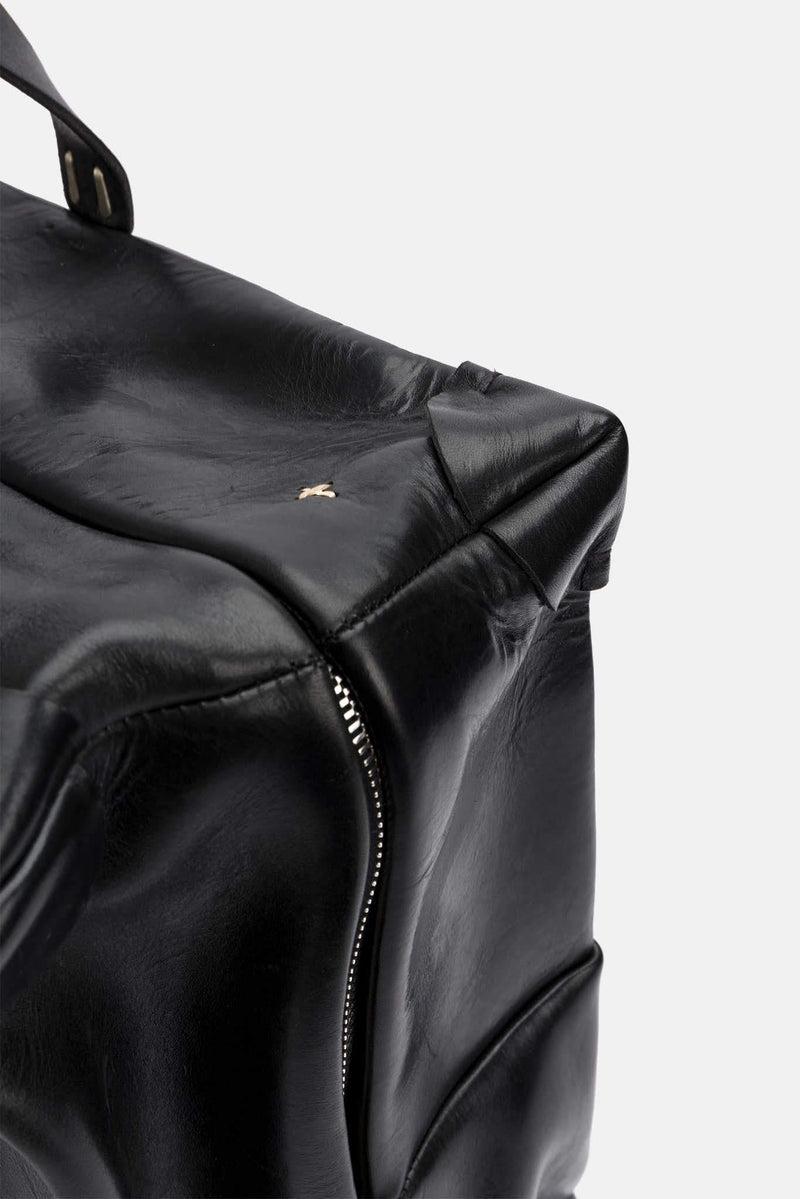 Sac de voyage en cuir noir M.A+