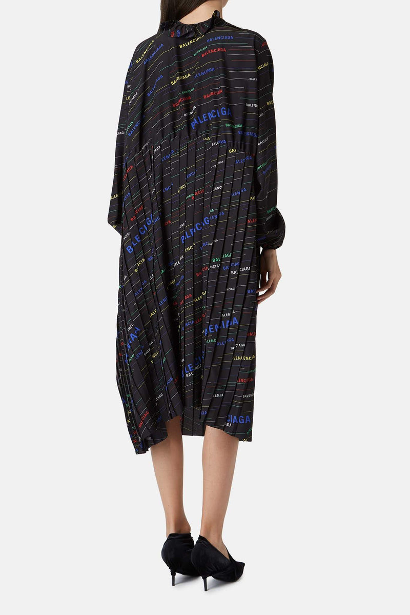 Robe imprimée en soie Balenciaga