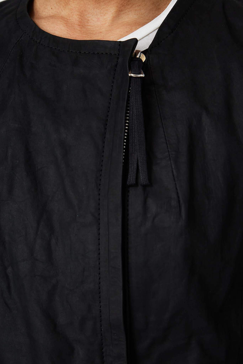 Veste en cuir noire Boris Bidjan Saberi