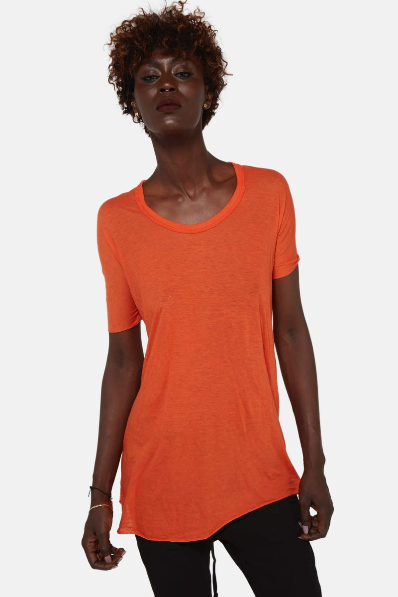 T-shirt en coton mélangé orange Boris Bidjan Saberi