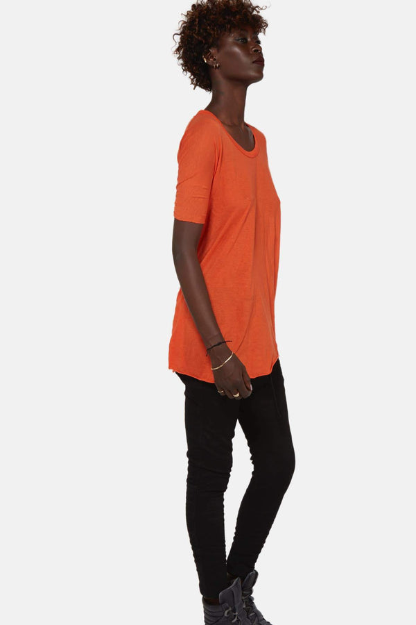 T-shirt en coton mélangé orange Boris Bidjan Saberi