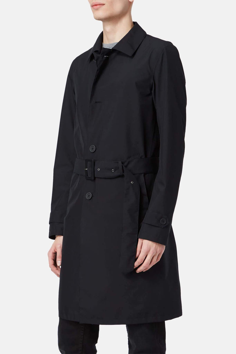 Manteau ceinturé noir Herno