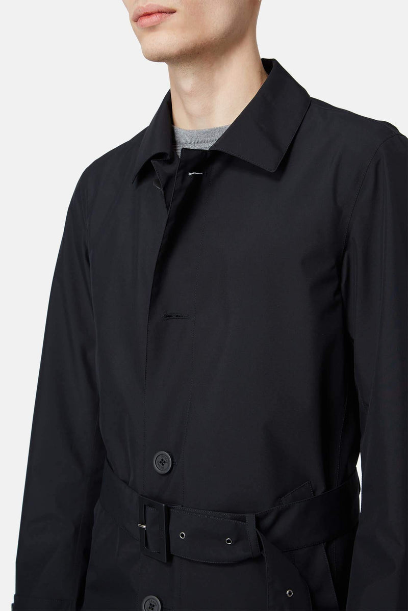 Manteau ceinturé noir Herno