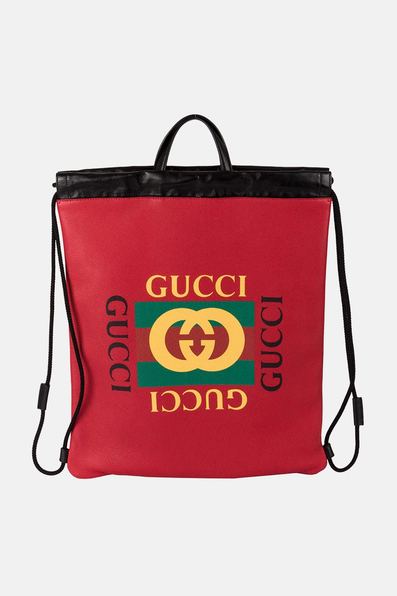 Sac à dos imprimé rouge Gucci