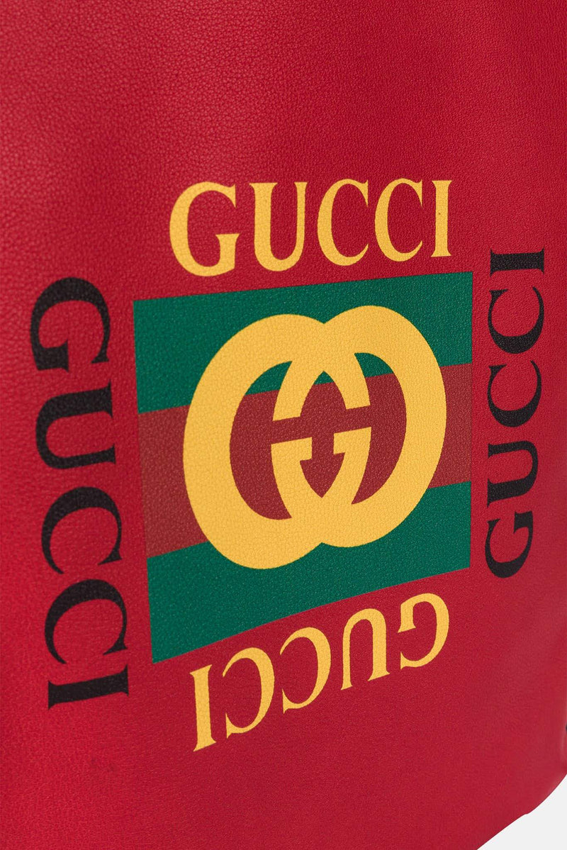 Sac à dos imprimé rouge Gucci