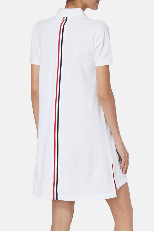 Robe polo en coton blanche Thom Browne