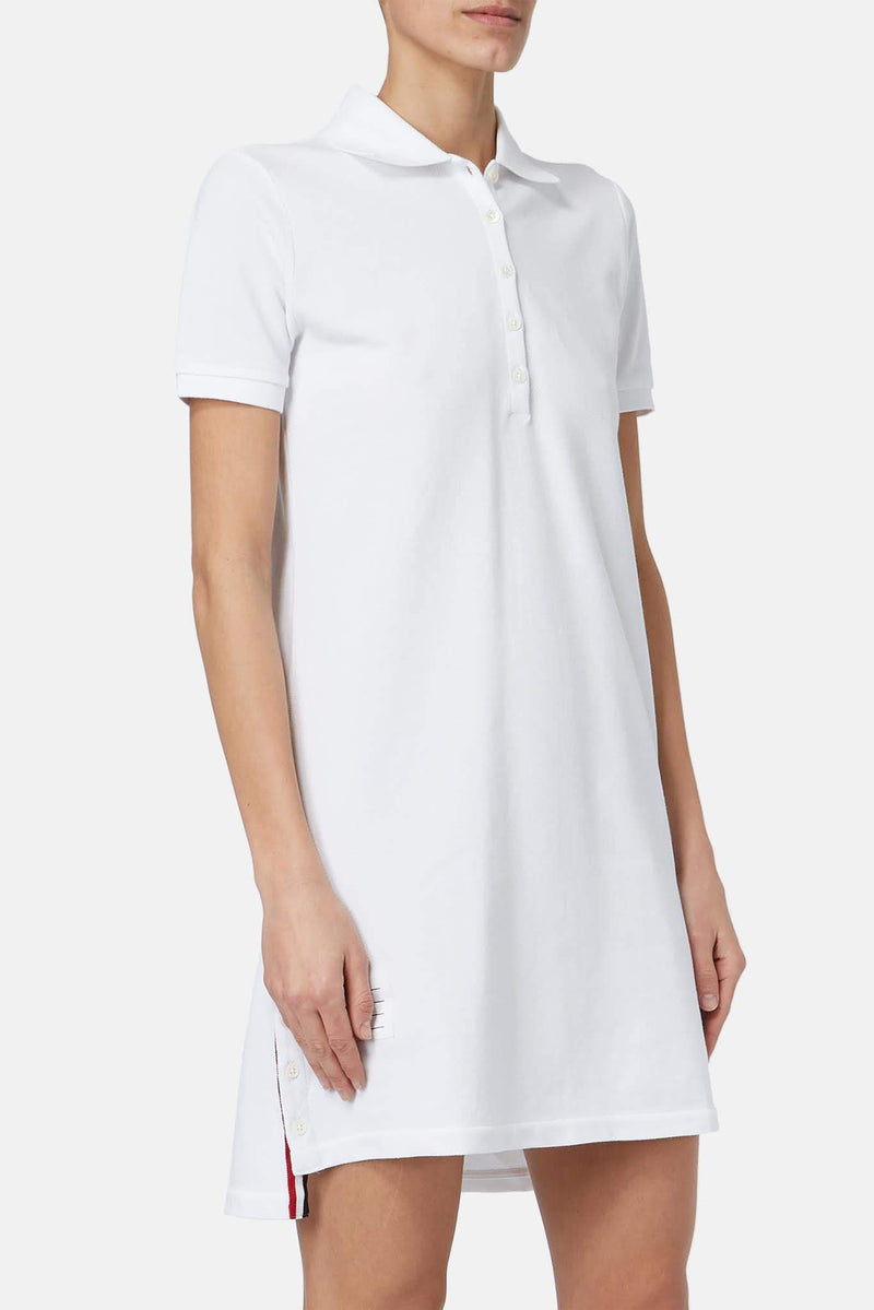 Robe polo en coton blanche Thom Browne