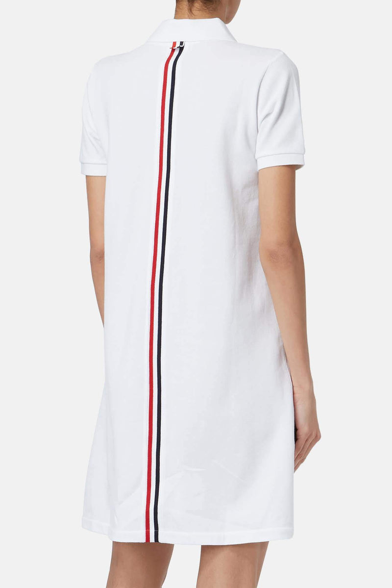 Robe polo en coton blanche Thom Browne