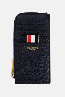 Porte-cartes en cuir bleu marine Thom Browne