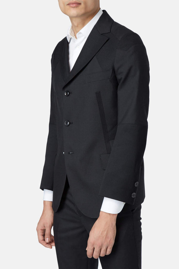 Blazer en alpaga et laine noir Shiro Sakai