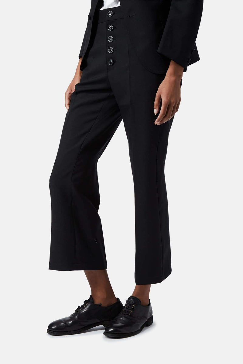 Pantalon en laine noir Shiro Sakai