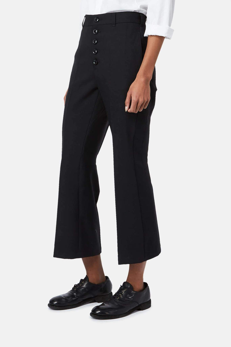 Pantalon en laine noir Shiro Sakai