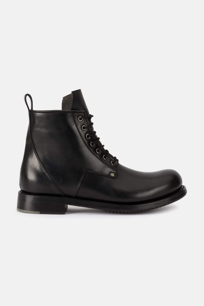 Black leather boots Cop Rick Owens