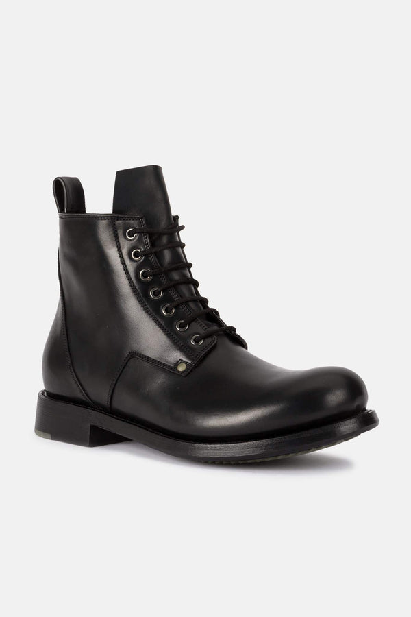 Black leather boots Cop Rick Owens