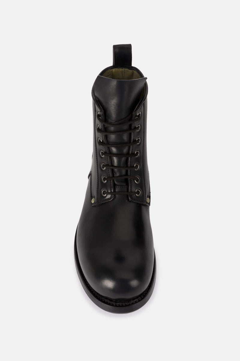 Black leather boots Cop Rick Owens