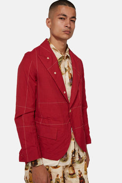 Blazer en laine rouge Paul Harnden