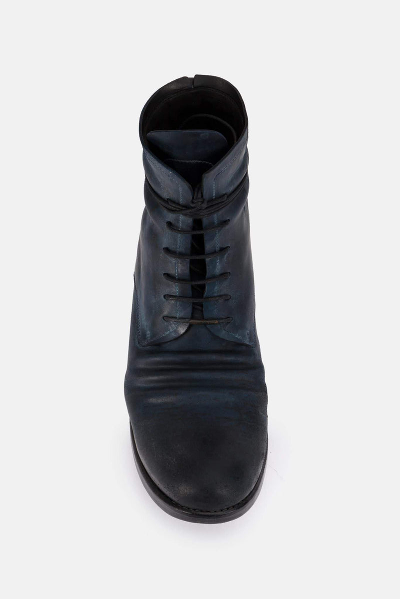 Bottines en cuir cordovan bleu encre Layer-0