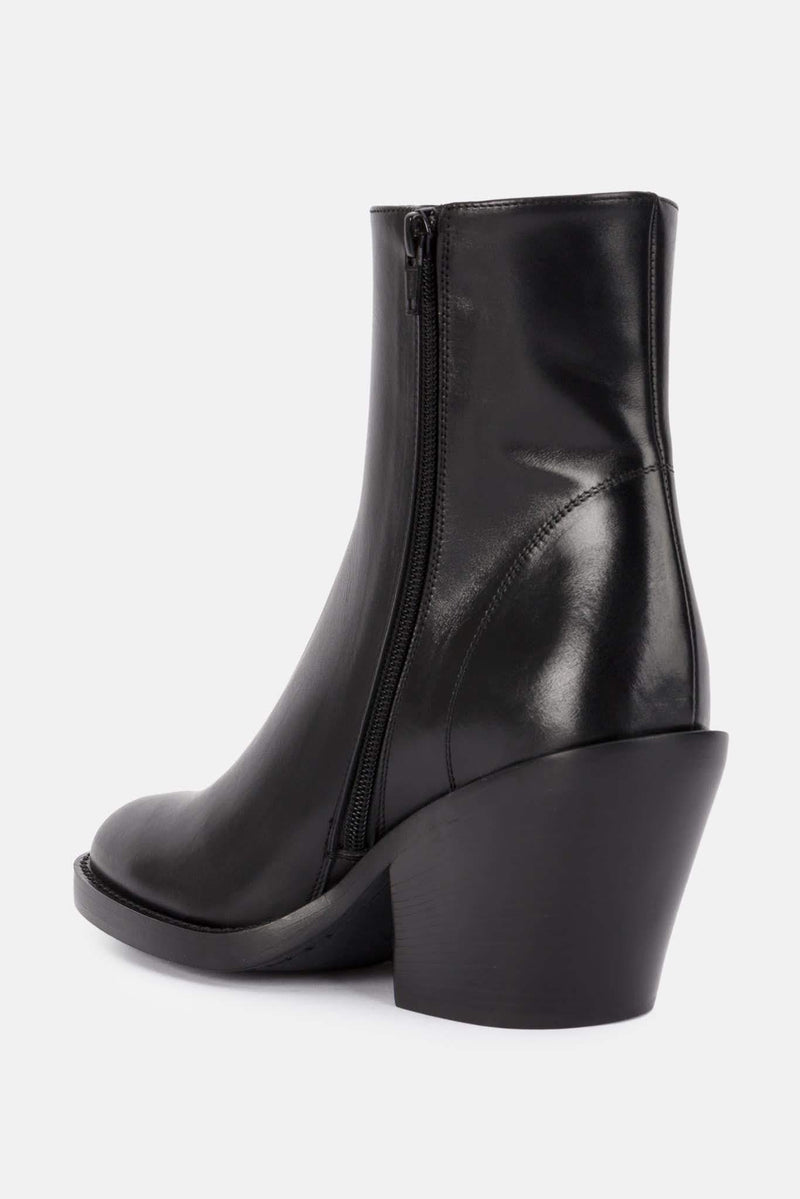 Bottines en cuir noires Ann Demeulemeester