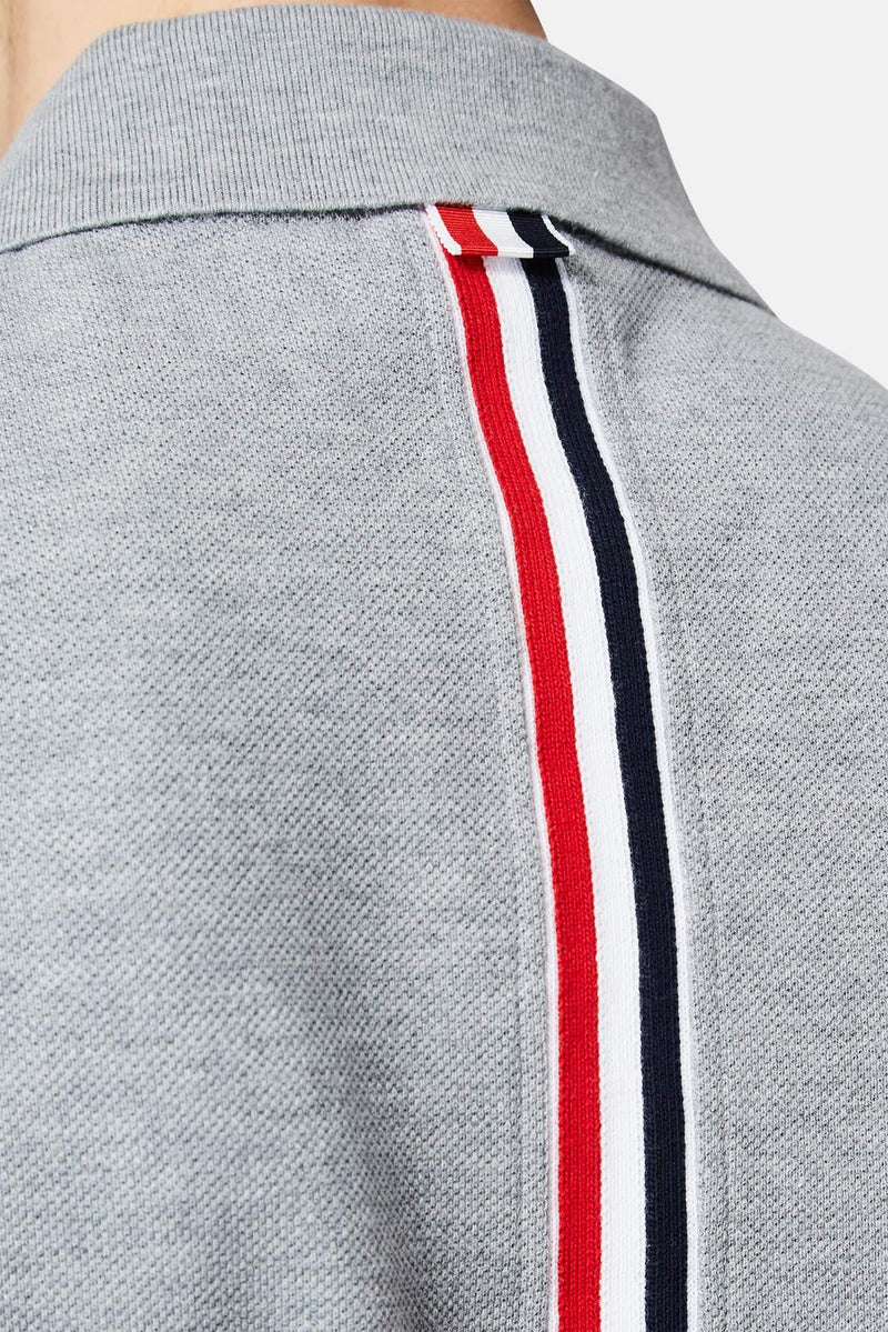 Polo en coton gris clair Thom Browne