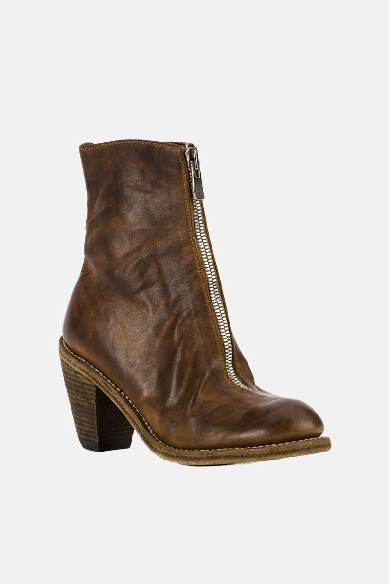 Bottines en cuir marron Guidi