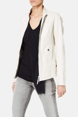 Blouson en cuir beige Isaac Sellam