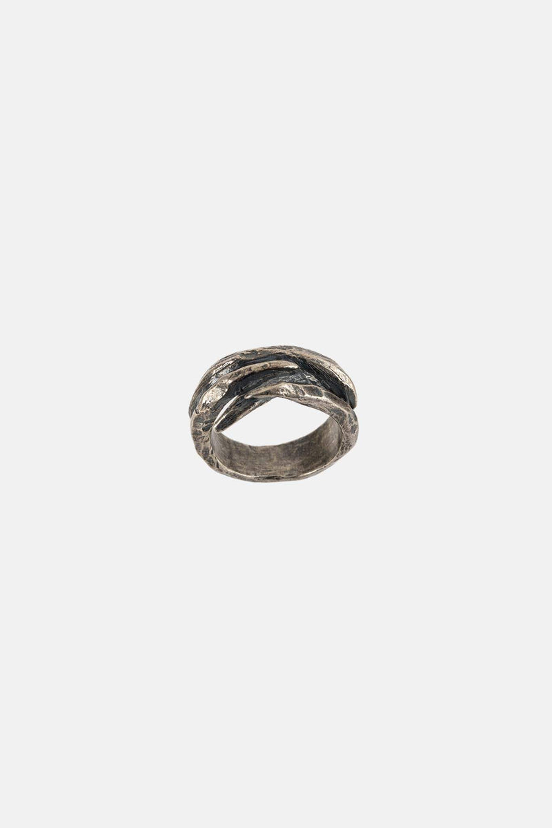 Bague à griffes torsadées en argent Tobias Wistisen